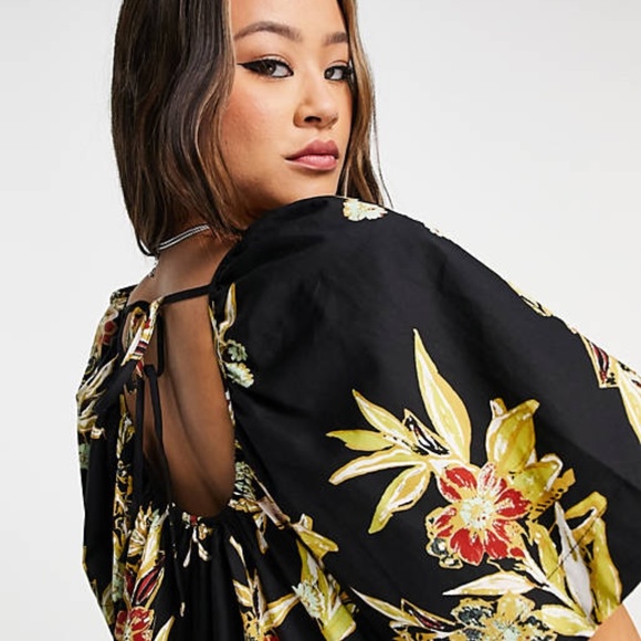 Free People Jodie Printed Tunic in Black - Picture 3 of 8